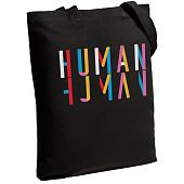 Холщовая сумка Human, черная - фото