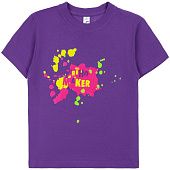Футболка детская «Пятно Maker», фиолетовая - фото