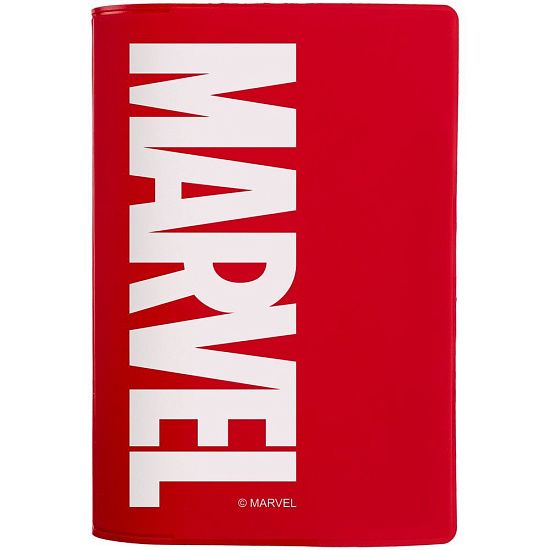 Обложка для паспорта Marvel, красная - подробное фото