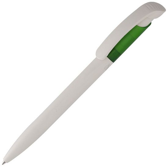 Ручка шариковая Bio-Pen, белая с зеленым - подробное фото