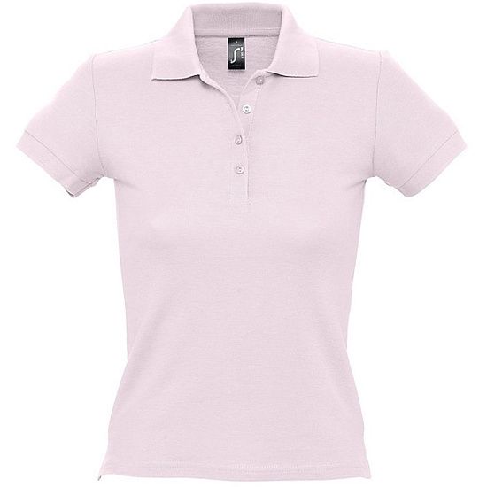 Рубашка поло женская PEOPLE 210, нежно-розовая - подробное фото