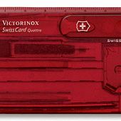 Набор инструментов SwissCard Quattro, красный - фото