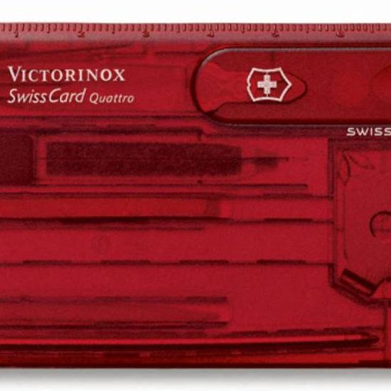 Набор инструментов SwissCard Quattro, красный - подробное фото