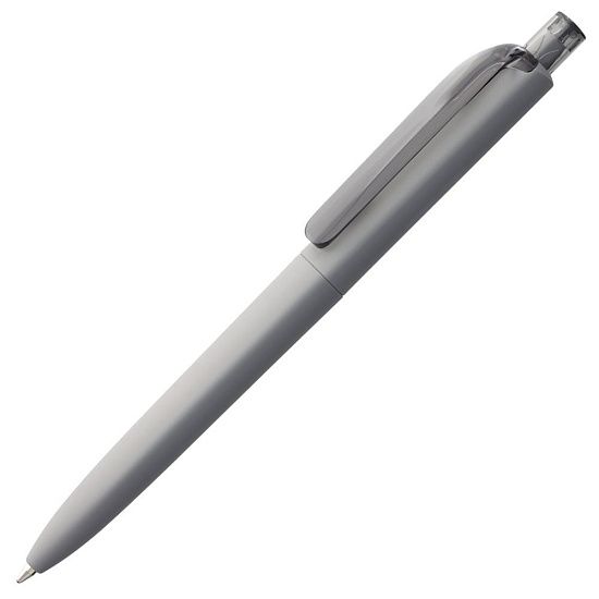 Ручка шариковая Prodir DS8 PRR-T Soft Touch, серая - подробное фото