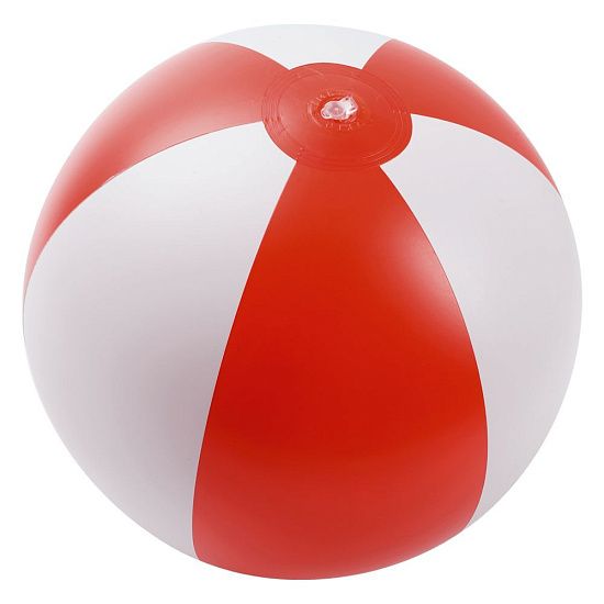 Надувной пляжный мяч Jumper, красный с белым - подробное фото