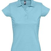 Рубашка поло женская Prescott Women 170, бирюзовая - фото