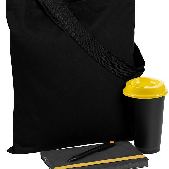 Набор Velours Bag, черный с желтым - подробное фото
