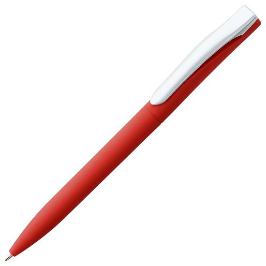 Ручка шариковая Pin Soft Touch, красная - подробное фото