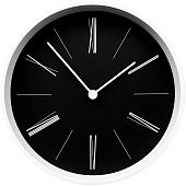 Часы настенные Baster, черные с белым - фото