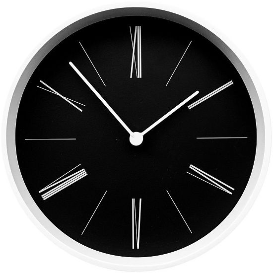 Часы настенные Baster, черные с белым - подробное фото