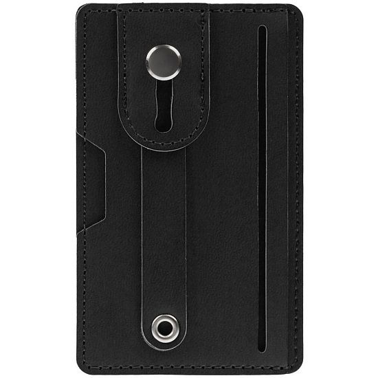 Чехол для карт на телефон Frank с RFID-защитой, черный - подробное фото
