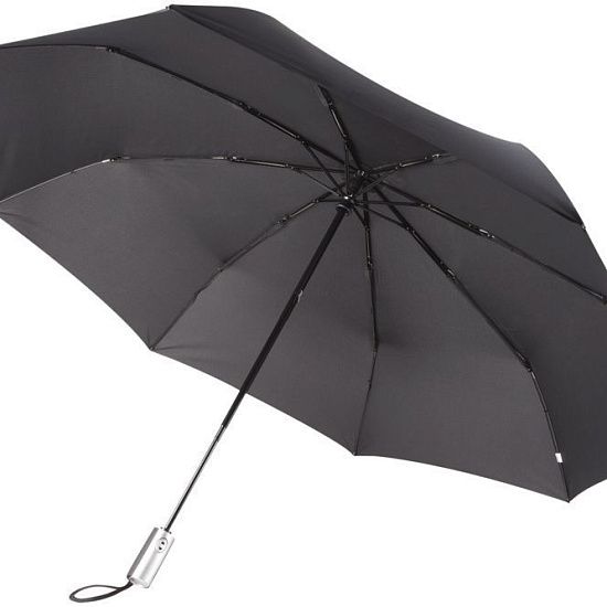 Зонт складной Unit Fiber, черный - подробное фото