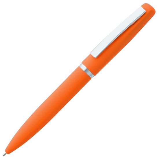 Ручка шариковая Bolt Soft Touch, оранжевая - подробное фото