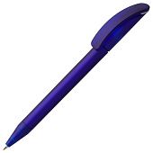 Ручка шариковая Prodir DS3 TFF Ring, синяя с серым - фото