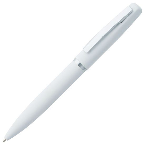 Ручка шариковая Bolt Soft Touch, белая - подробное фото