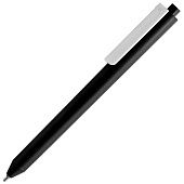 Ручка шариковая Pigra P03 Mat, черная с белым - фото