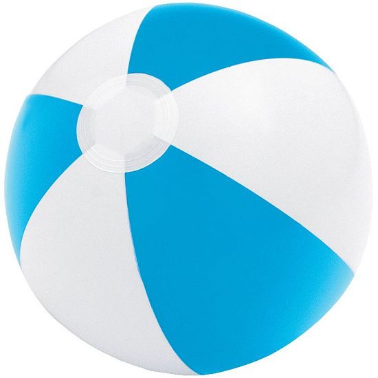 Надувной пляжный мяч Cruise, голубой с белым - подробное фото