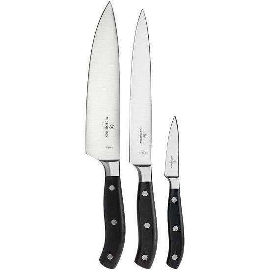Набор кухонных ножей Victorinox Forged Chefs, черный - подробное фото