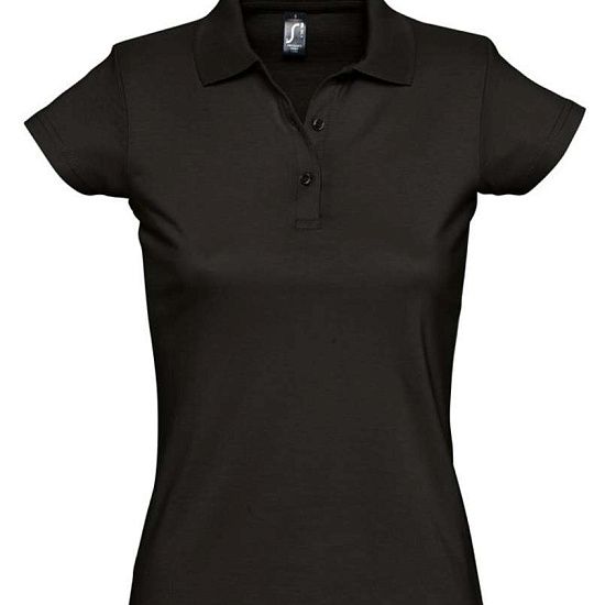 Рубашка поло женская Prescott Women 170, черная - подробное фото