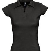 Рубашка поло женская без пуговиц PRETTY 220, черная - фото