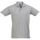 Рубашка поло мужская SPRING 210, серый меланж - фото