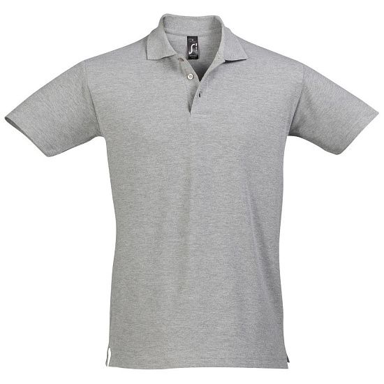 Рубашка поло мужская SPRING 210, серый меланж - подробное фото
