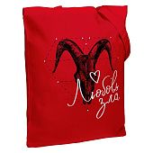 Холщовая сумка «Любовь зла», красная - фото