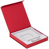 Коробка Memoria под ежедневник, аккумулятор и ручку, красная - фото
