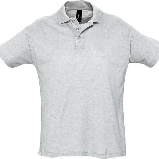 Рубашка поло мужская SUMMER 170, светло-серый меланж - подробное фото
