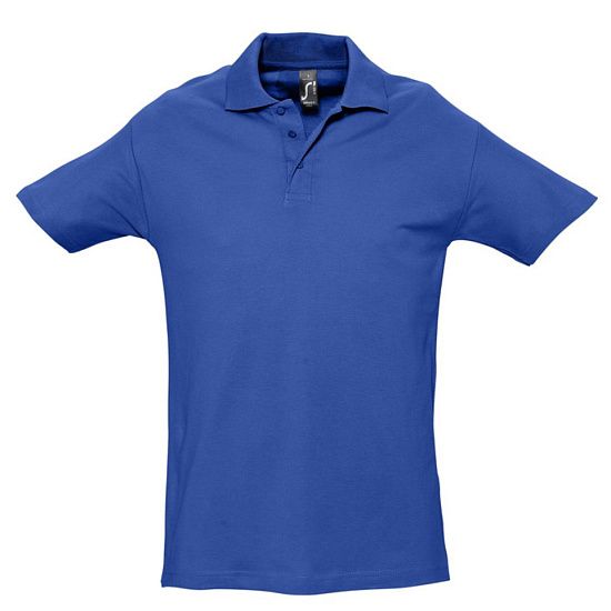 Рубашка поло мужская SPRING 210, ярко-синяя (royal) - подробное фото