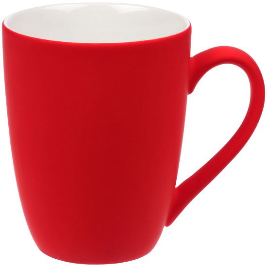Кружка Good Morning с покрытием софт-тач, ярко-красная - подробное фото