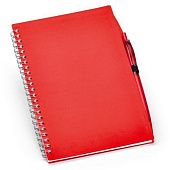 Блокнот с ручкой Loop Up, красный - фото