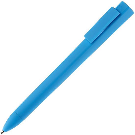 Ручка шариковая Swiper SQ Soft Touch, голубая - подробное фото