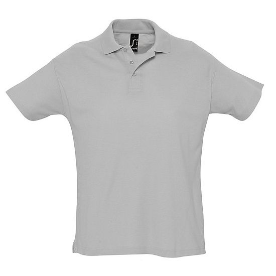 Рубашка поло мужская SUMMER 170, серый меланж - подробное фото