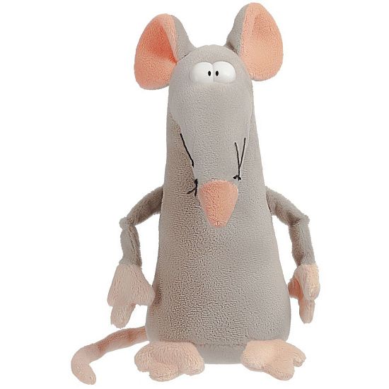 Мягкая игрушка «Мышонок Dude», серо-розовый - подробное фото