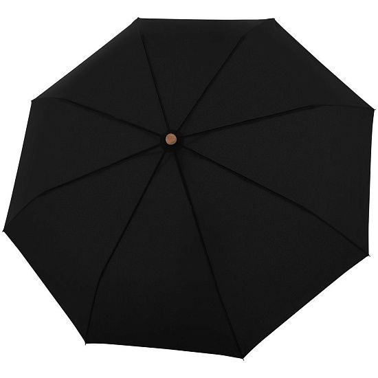 Зонт складной Nature Magic, черный - подробное фото