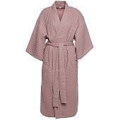 Халат вафельный женский Boho Kimono, пыльно-розовый - фото