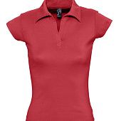 Рубашка поло женская без пуговиц PRETTY 220, красная - фото
