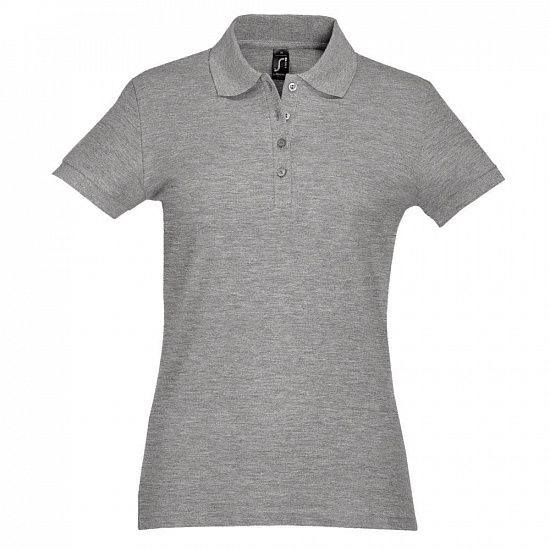 Рубашка поло женская PASSION 170, серый меланж - подробное фото
