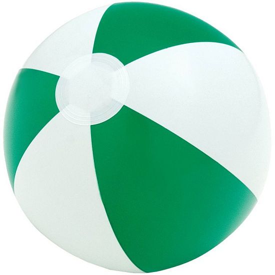 Надувной пляжный мяч Cruise, зеленый с белым - подробное фото