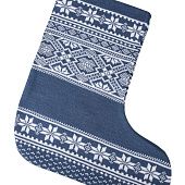 Новогодний носок «Скандик», синий (индиго) - фото