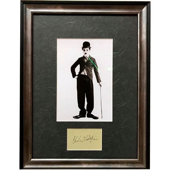 Фото с автографом Чарли Чаплина - подробное фото