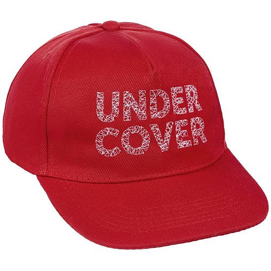 Бейсболка с вышивкой Undercover, красная - подробное фото