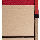 Блокнот на кольцах Eco Note с ручкой, красный - фото