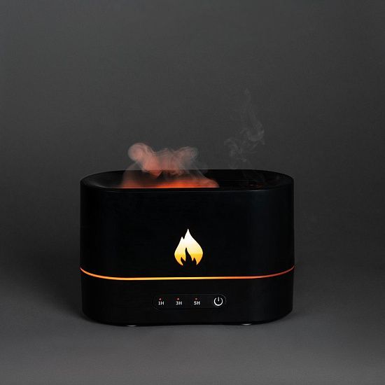 Увлажнитель-ароматизатор с имитацией пламени Fuego, черный - подробное фото