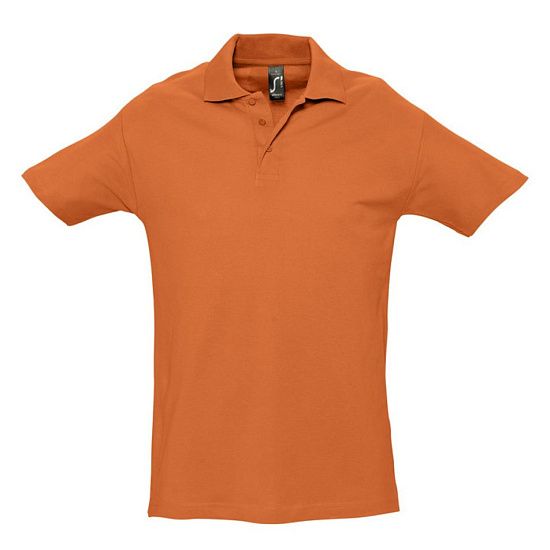 Рубашка поло мужская SPRING 210, оранжевая - подробное фото