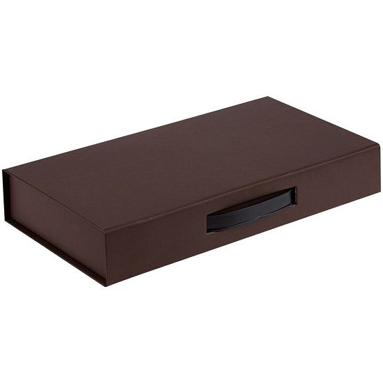 Коробка с ручкой Platt, коричневая - подробное фото