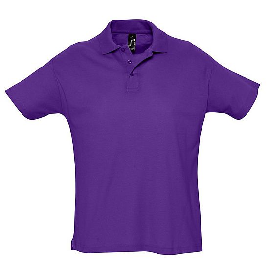 Рубашка поло мужская SUMMER 170, темно-фиолетовая - подробное фото