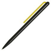 Шариковая ручка GrafeeX в чехле, черная с желтым - фото