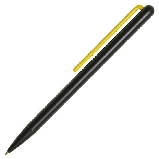 Шариковая ручка GrafeeX в чехле, черная с желтым - подробное фото